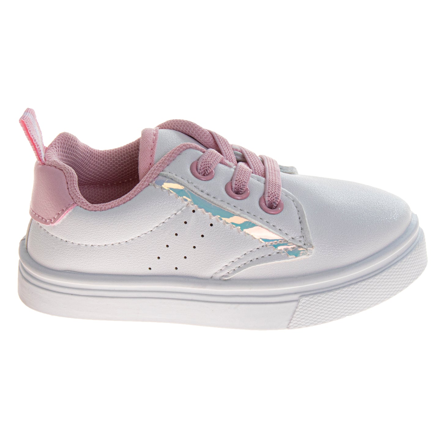 Laura Ashley Fashion Sneakers – Girls Hook-and-Loop Star Casual Shoes with Rainbow Charm Detail (Toddler) (Copy)