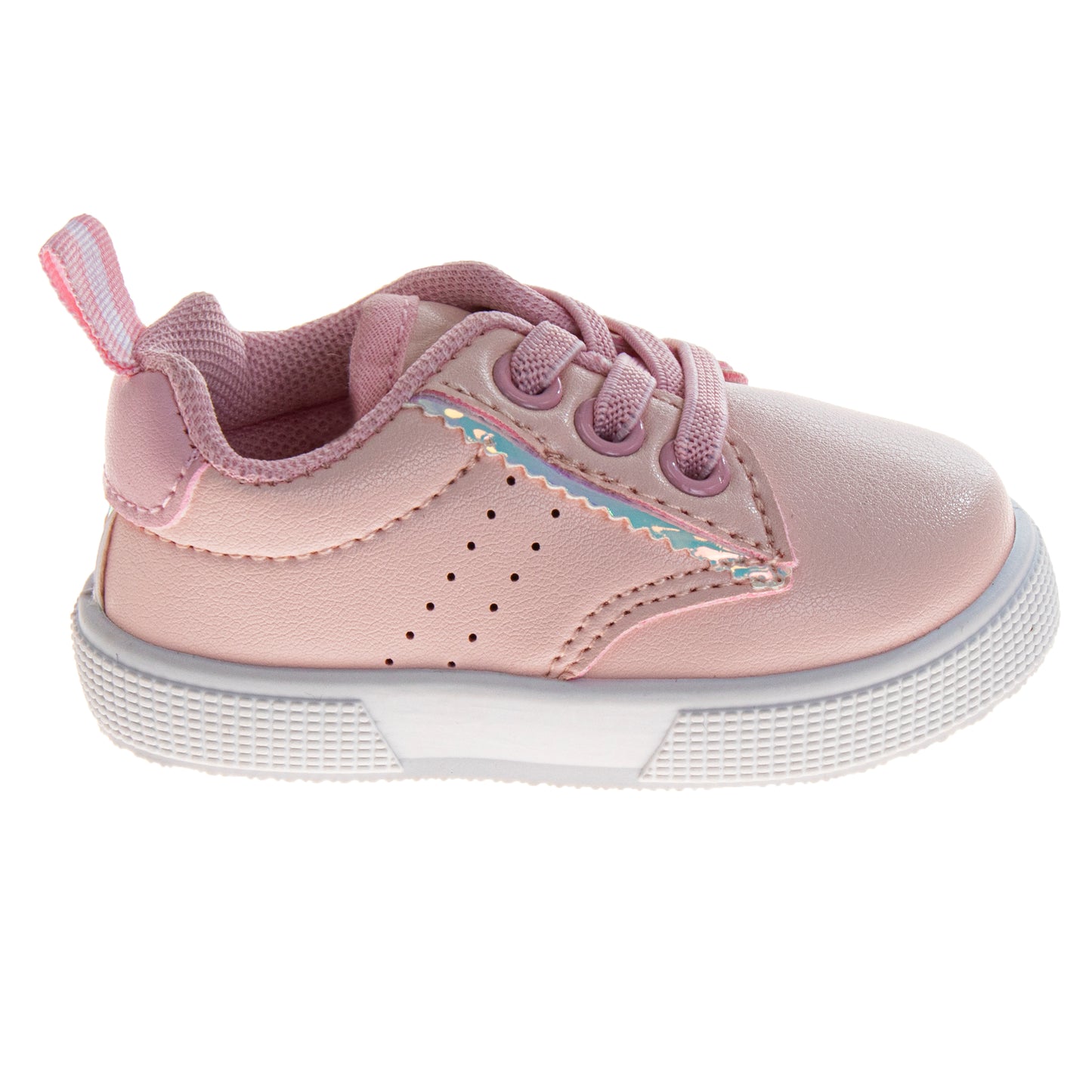 Laura Ashley Fashion Sneakers – Girls Hook-and-Loop Star Casual Shoes with Rainbow Charm Detail (Toddler) (Copy)