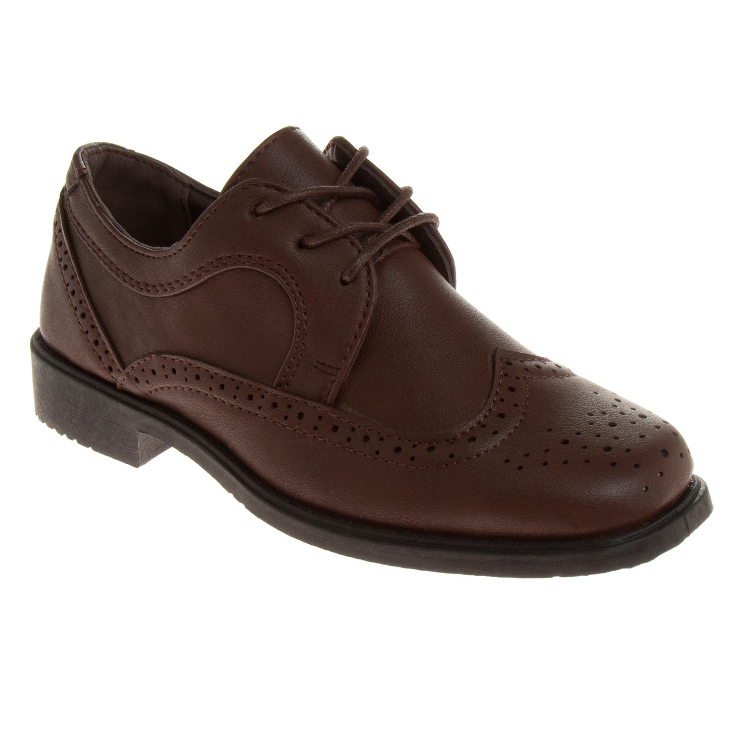 Josmo Wing Tip SlipOn Dress Shoes for Boys / Classic Formal Comfort Style with LaceUp Closure (Big Kid)
