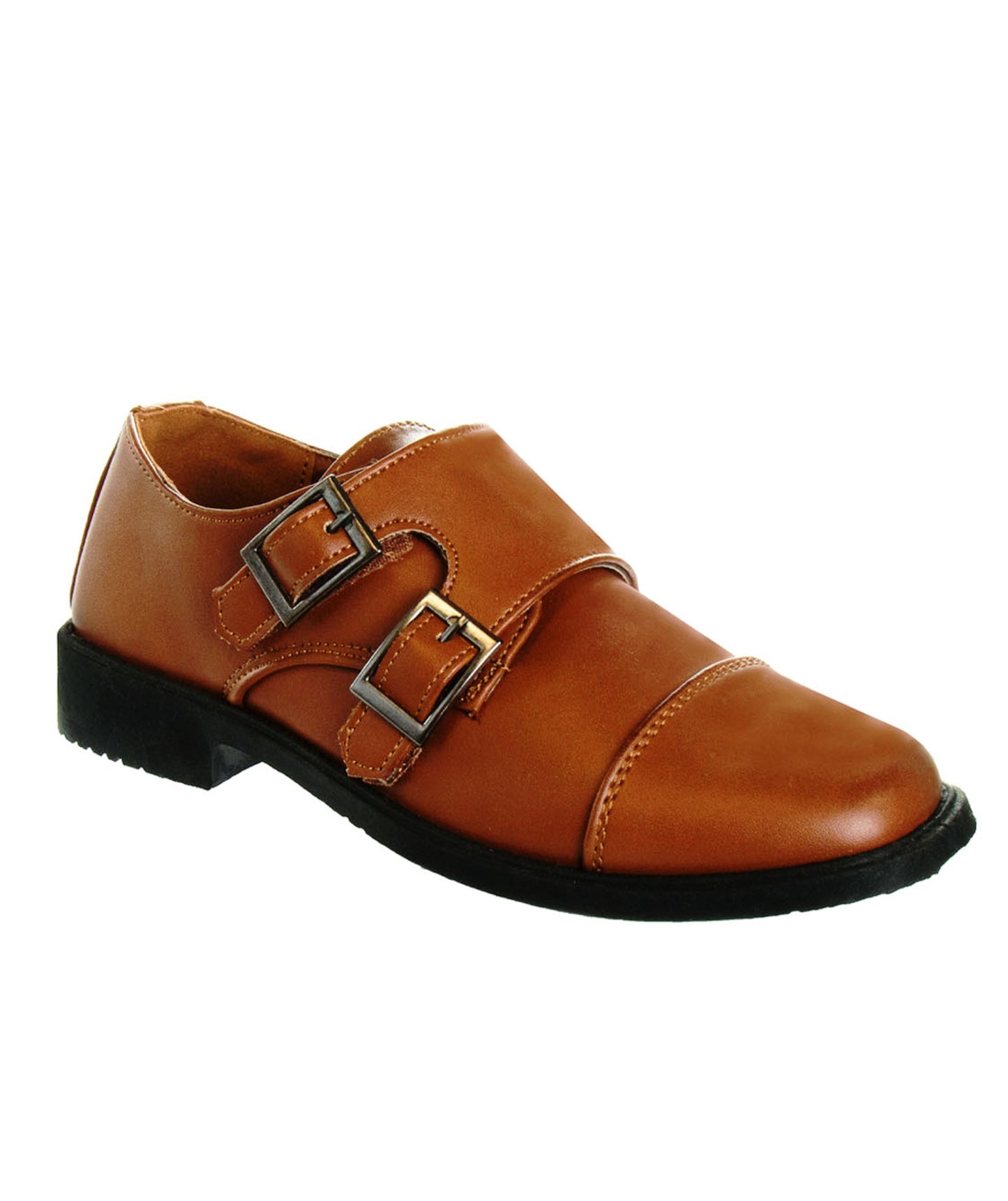 Josmo Boy’s Dress Shoes / Hook and Loop Double Monk Strap Cap Toe Oxford Loafers (Big Kid)