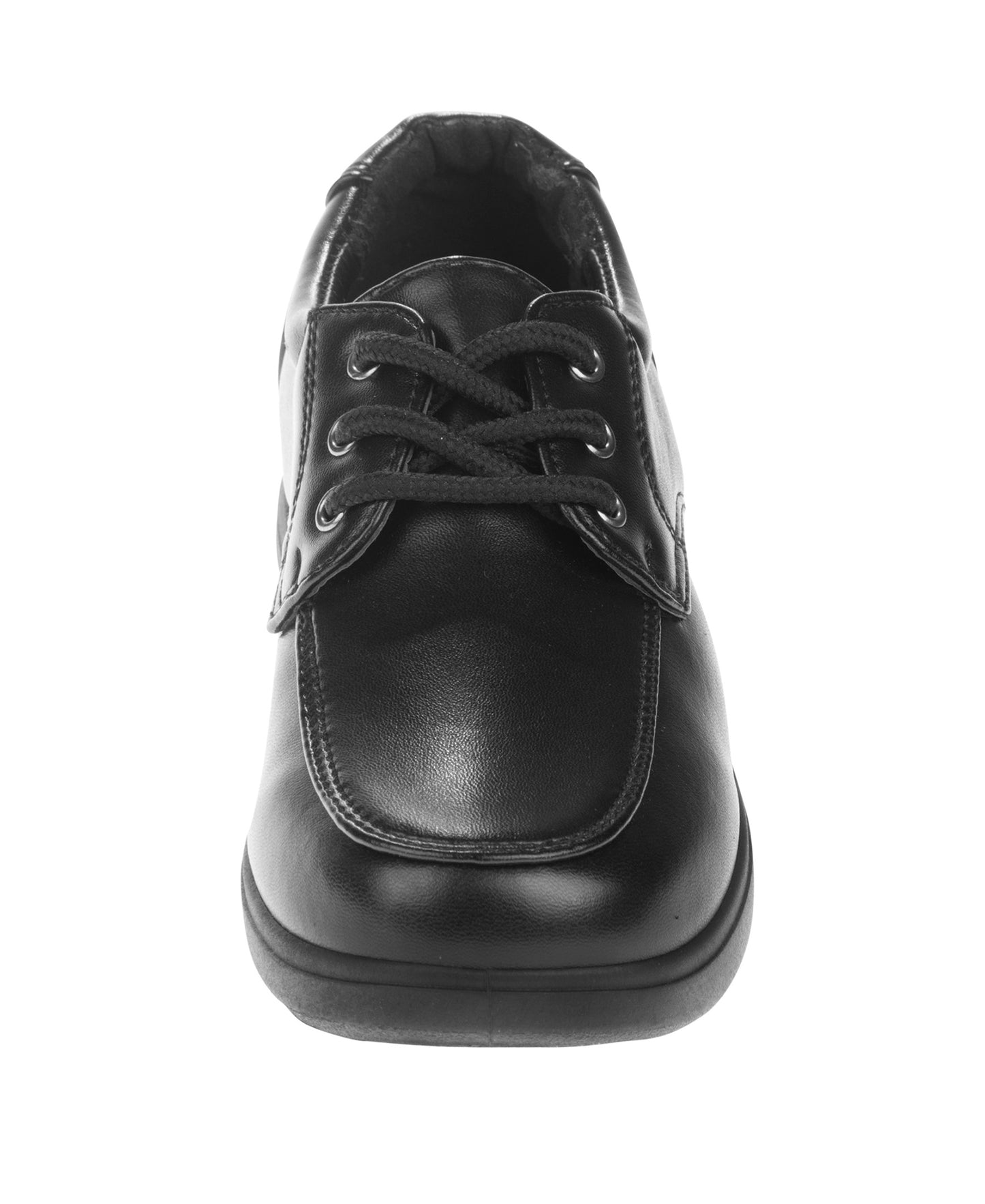 Josmo Little Kids Boys School Shoes. Lace up closure. Faux Leather upper. Cushioned Insole. Rubber sole. Classic design. Round toe.