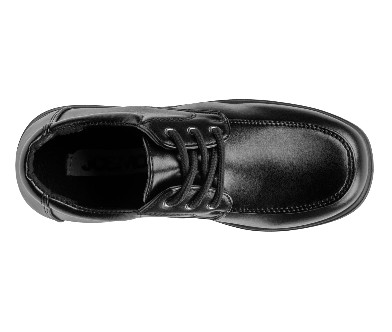Josmo Little Kids Boys School Shoes. Lace up closure. Faux Leather upper. Cushioned Insole. Rubber sole. Classic design. Round toe.