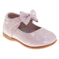 Josmo Girls' Mary Jane Dress Shoes, Classic Patent Flats with Bow Detail for Weddings and Special Occasions (Infant/Toddler)