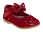 Josmo Girls' Mary Jane Dress Shoes, Classic Patent Flats with Bow Detail for Weddings and Special Occasions (Infant/Toddler)