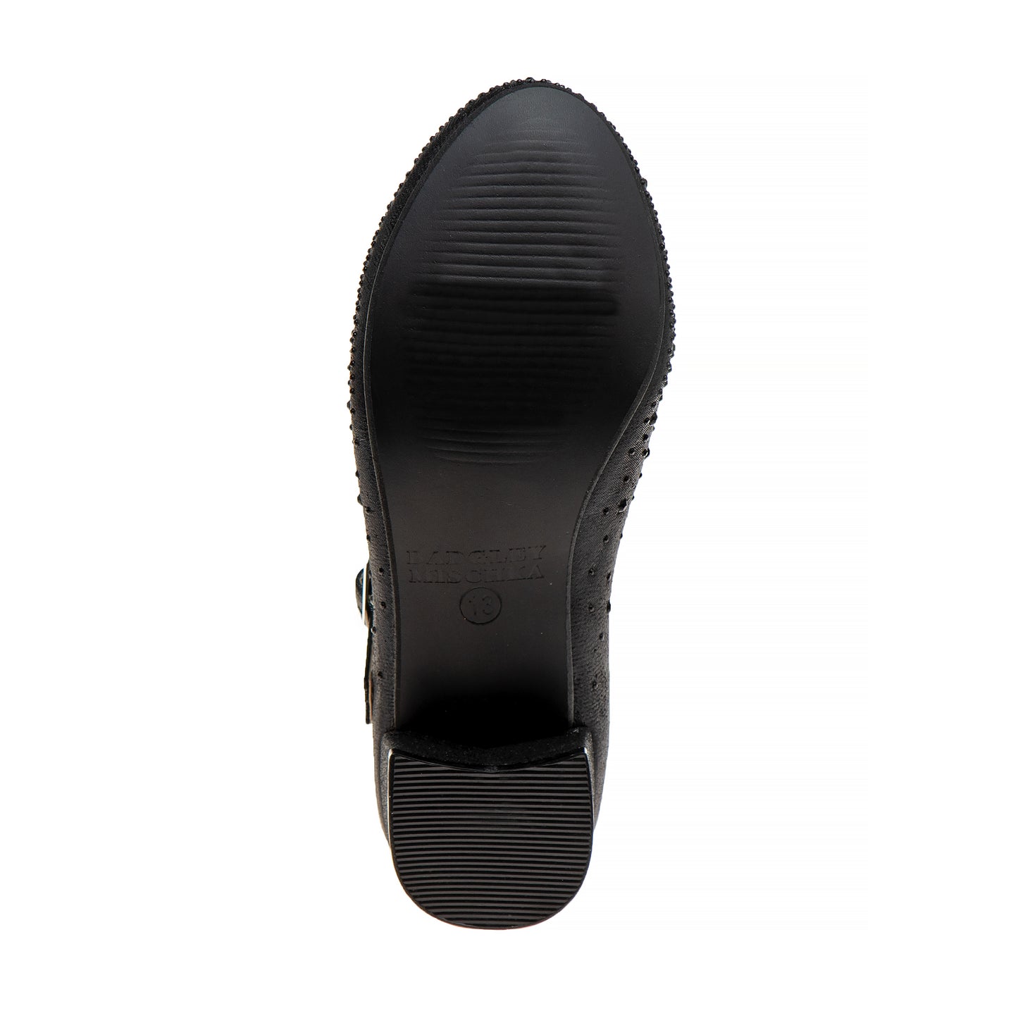 Badgley Mischka Dress Heel Shoes Girls - Elegant Formal Wear Comfort Block Heel Glitter Finish Adjustable Strap (Little Kid)
