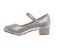 Badgley Mischka Dress Heel Shoes Girls - Elegant Formal Wear Comfort Block Heel Glitter Finish Adjustable Strap (Little Kid)