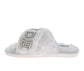 Badgley Mischka Women's Faux Fur Slide Slippers – "BRIDE" Rhinestone Embellished Plush Luxury House Shoes, Bridal Wedding Getting Ready Slippers (Adults)