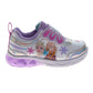 Frozen Sneakers for Girls Glitter Comfortable Adjustable Strap (Toddler / Little Kids)