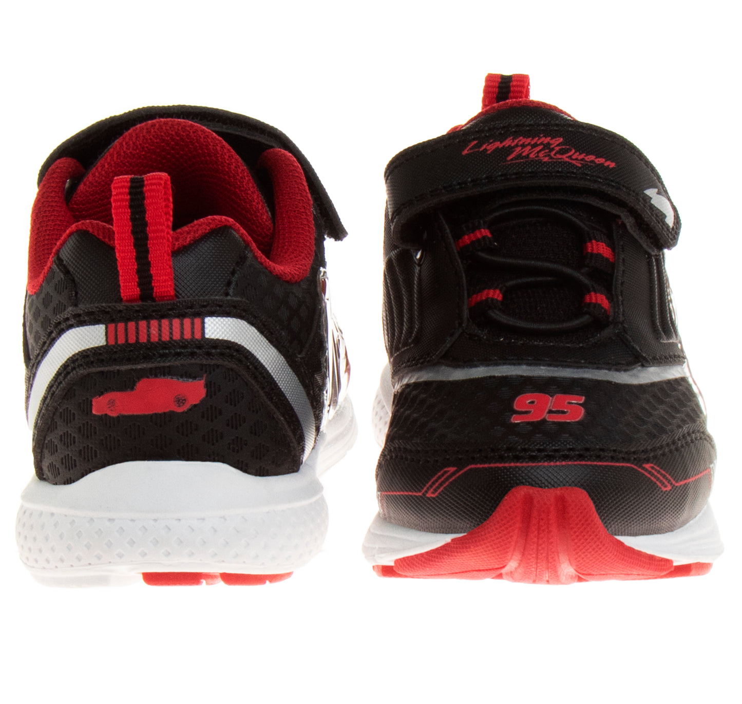Disney Pixar Cars Sneakers Boys - Two Red Lights Flashing Athletic High-Traction Fast (Toddler – Little Kid)