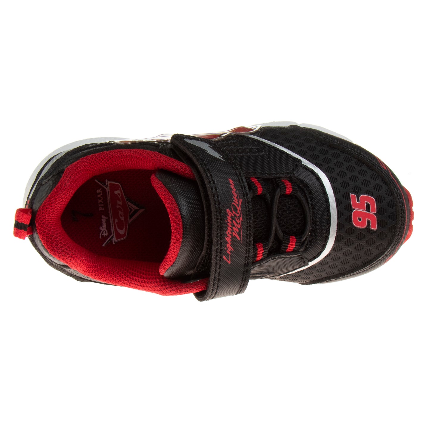Disney Pixar Cars Sneakers Boys - Two Red Lights Flashing Athletic High-Traction Fast (Toddler – Little Kid)