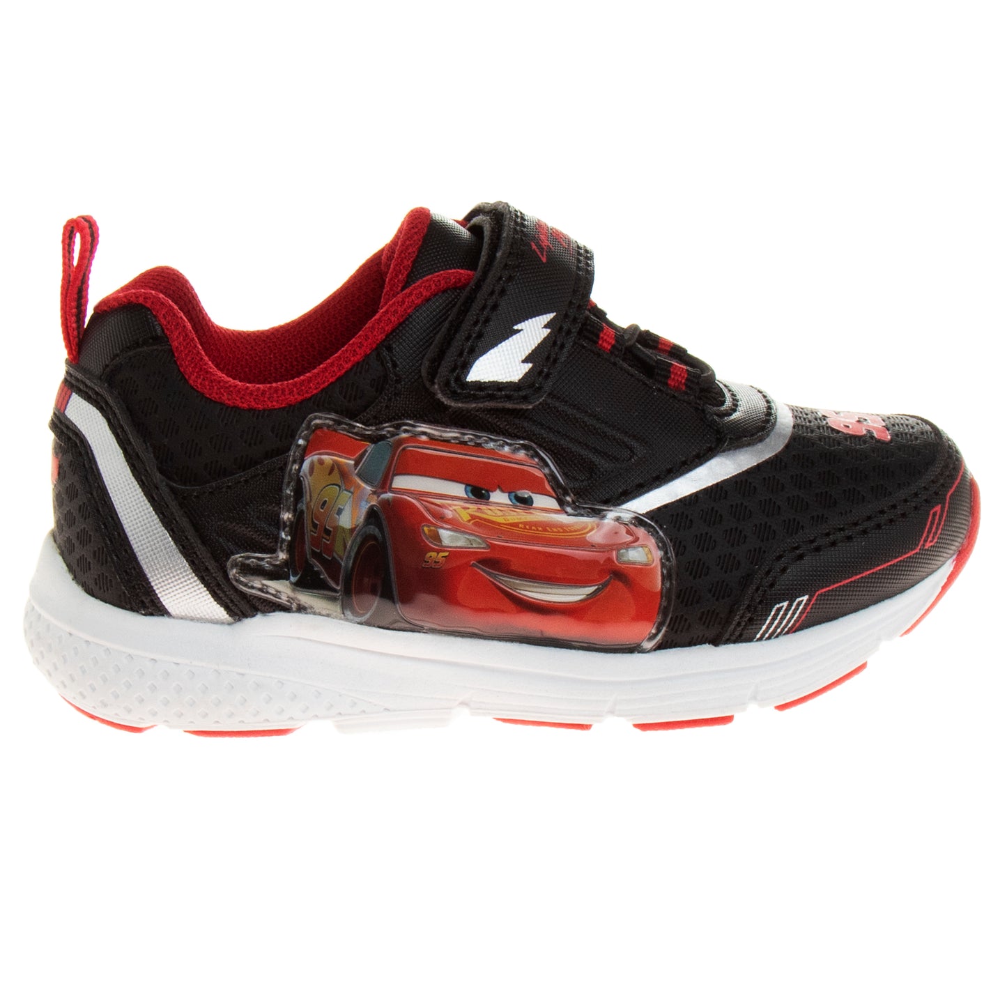 Disney Pixar Cars Sneakers Boys - Two Red Lights Flashing Athletic High-Traction Fast (Toddler – Little Kid)