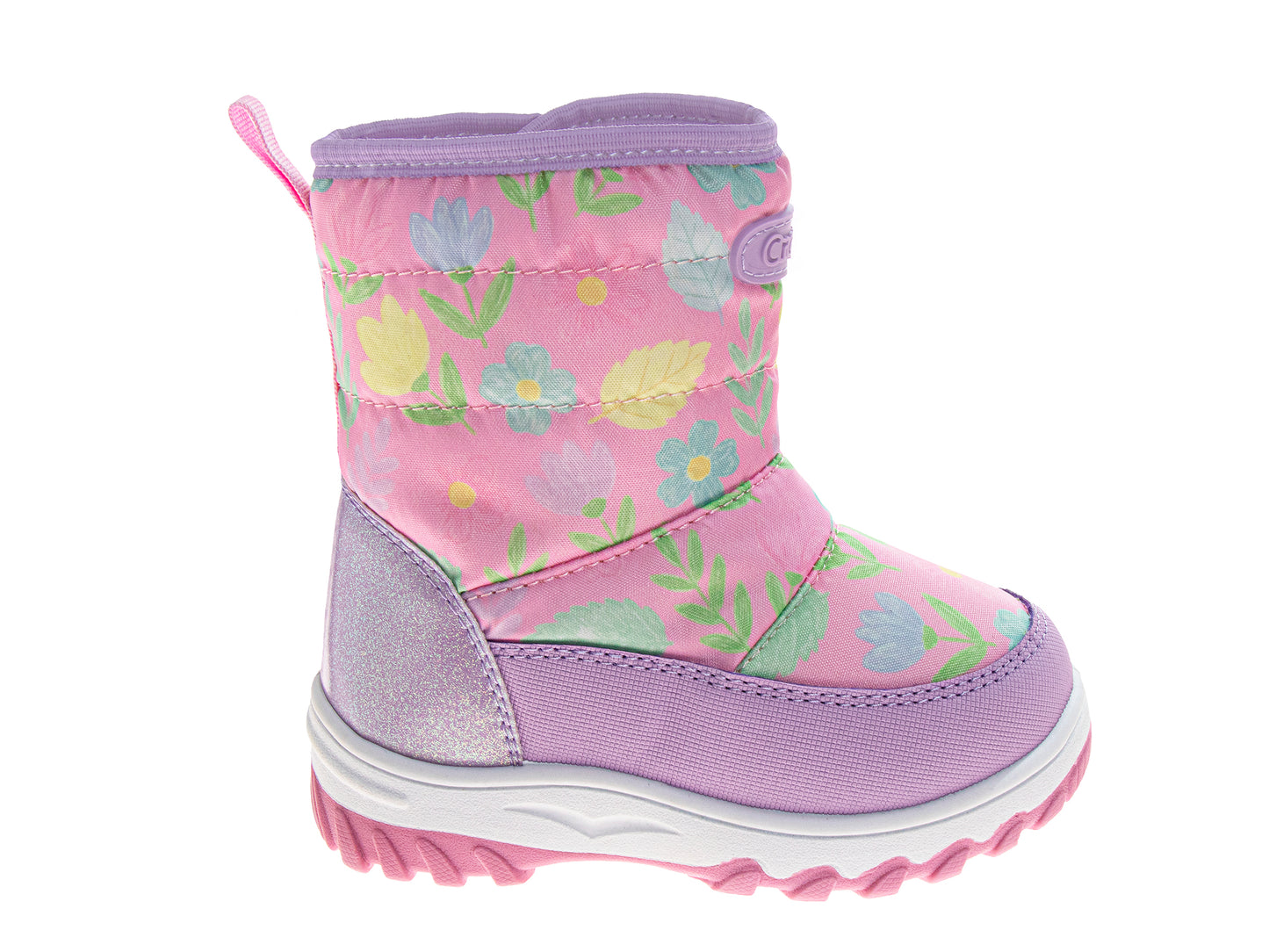 CrayolaGirls Floral Winter Snow Boots  Water-Resistant Insulated Pull-On Boots (Todder/Little Kids)