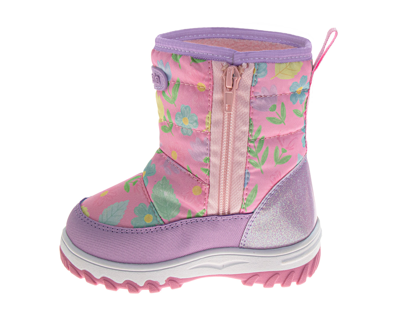 CrayolaGirls Floral Winter Snow Boots  Water-Resistant Insulated Pull-On Boots (Todder/Little Kids)