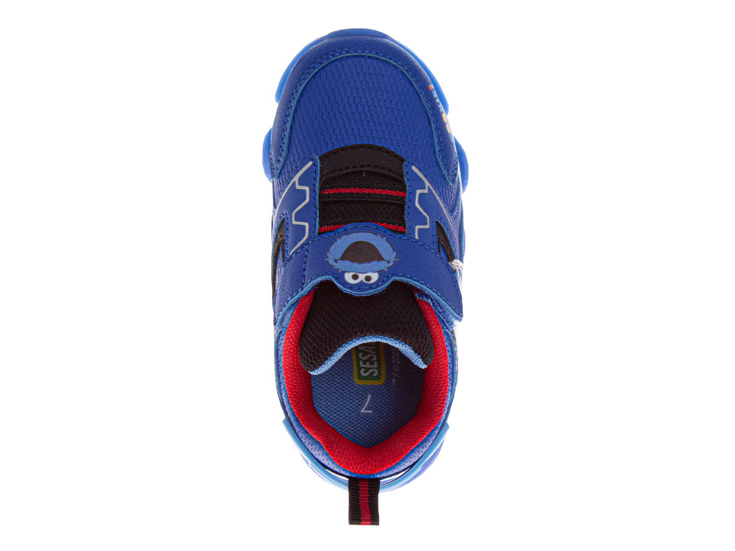 Sesame Street Boys' Cookie Monster Light Up Sneakers. (Toddler/Little Kids)