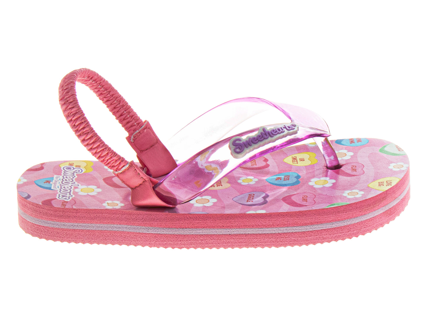 Sweethearts Girls Shoes, Girls Flip Flops, Thong Sandals - Kids Beach and Pool Shoes, Slip On Pink and Purple (Toddler Sizes 6-10, Little Kid Sizes 11)