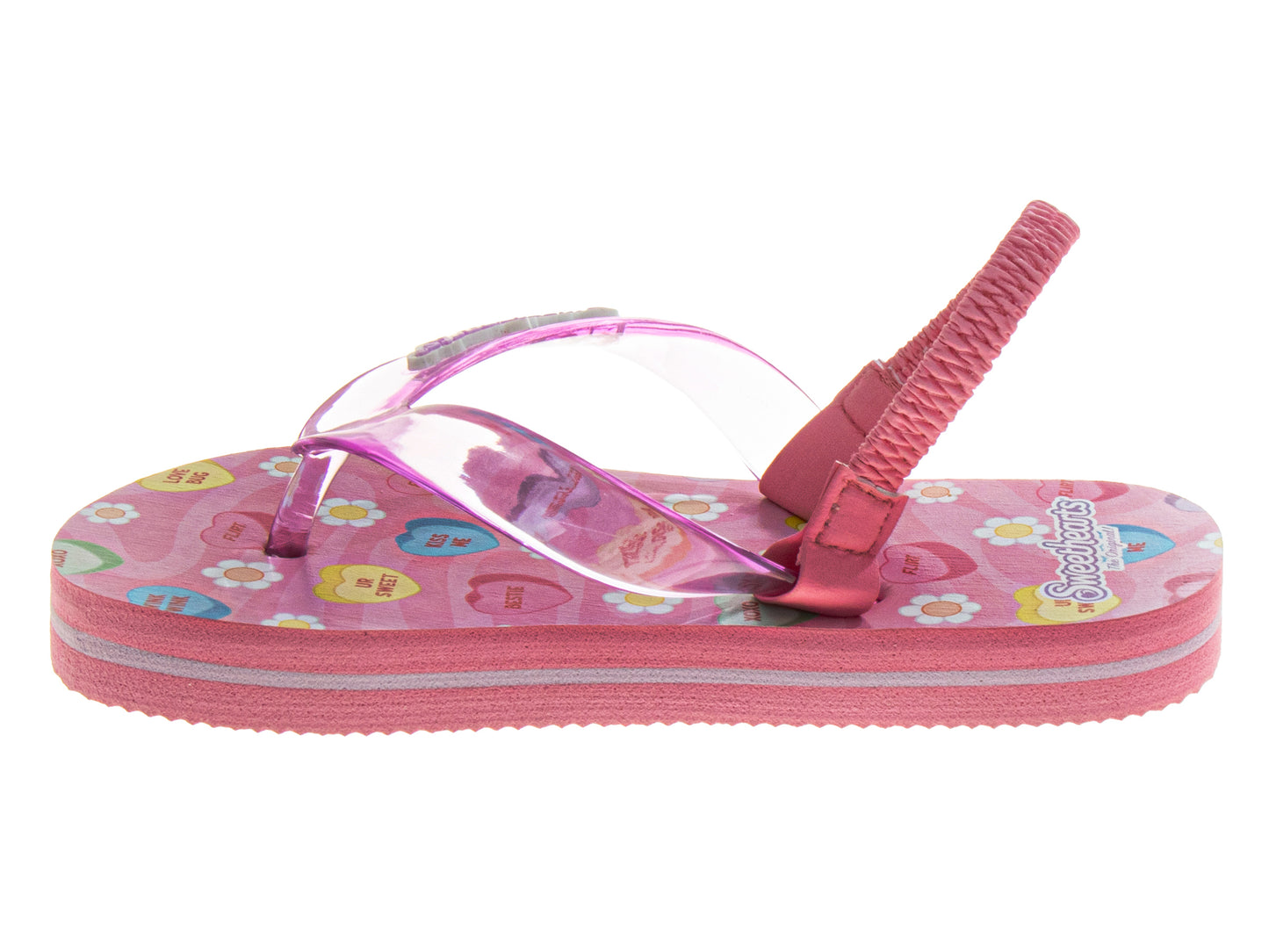 Sweethearts Girls Shoes, Girls Flip Flops, Thong Sandals - Kids Beach and Pool Shoes, Slip On Pink and Purple (Toddler Sizes 6-10, Little Kid Sizes 11)