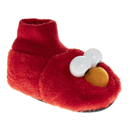 Sesame Street Curious Elmo Dual Sizes Boys Slippers (Toddlers)