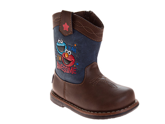 Sesame Street Elmo & Cookie Monster Cowboy Boots  Fun SideZip Footwear for Toddlers (Infant/Toddlers)