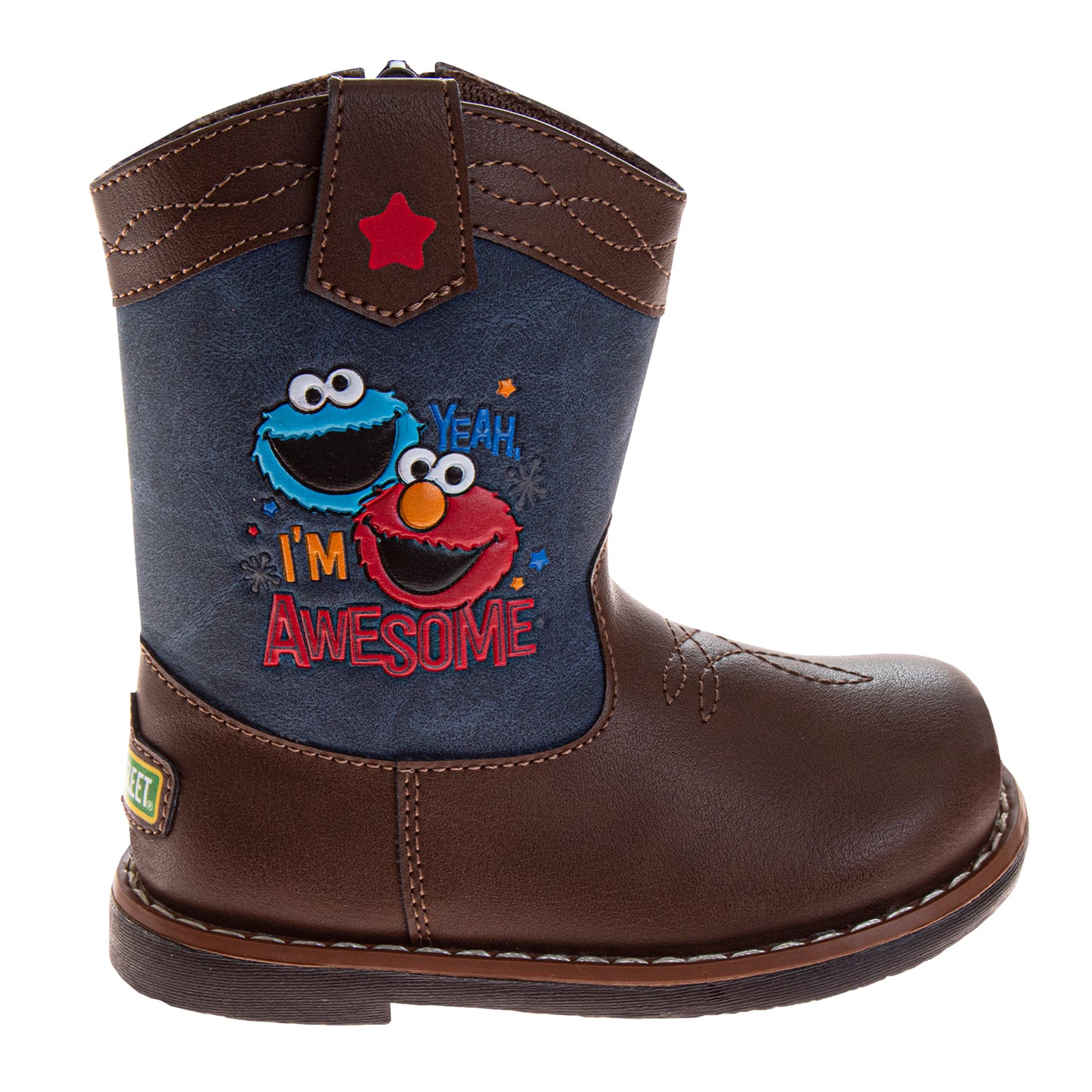 Sesame Street Elmo Infant Cowboy Boots Baby Western Pull-On Boots (Infant/Toddler)