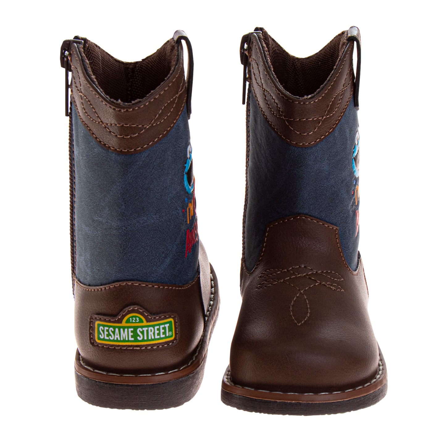 Sesame Street Elmo & Cookie Monster Cowboy Boots  Fun SideZip Footwear for Toddlers (Infant/Toddlers)
