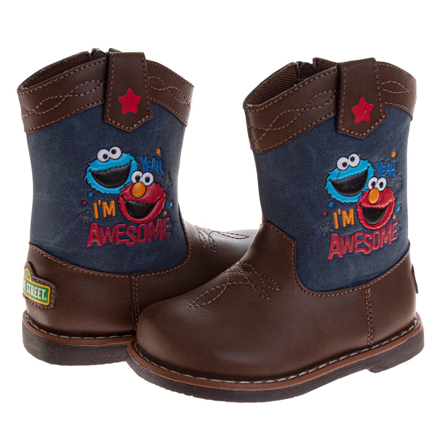 Sesame Street Elmo Infant Cowboy Boots Baby Western Pull-On Boots (Infant/Toddler)