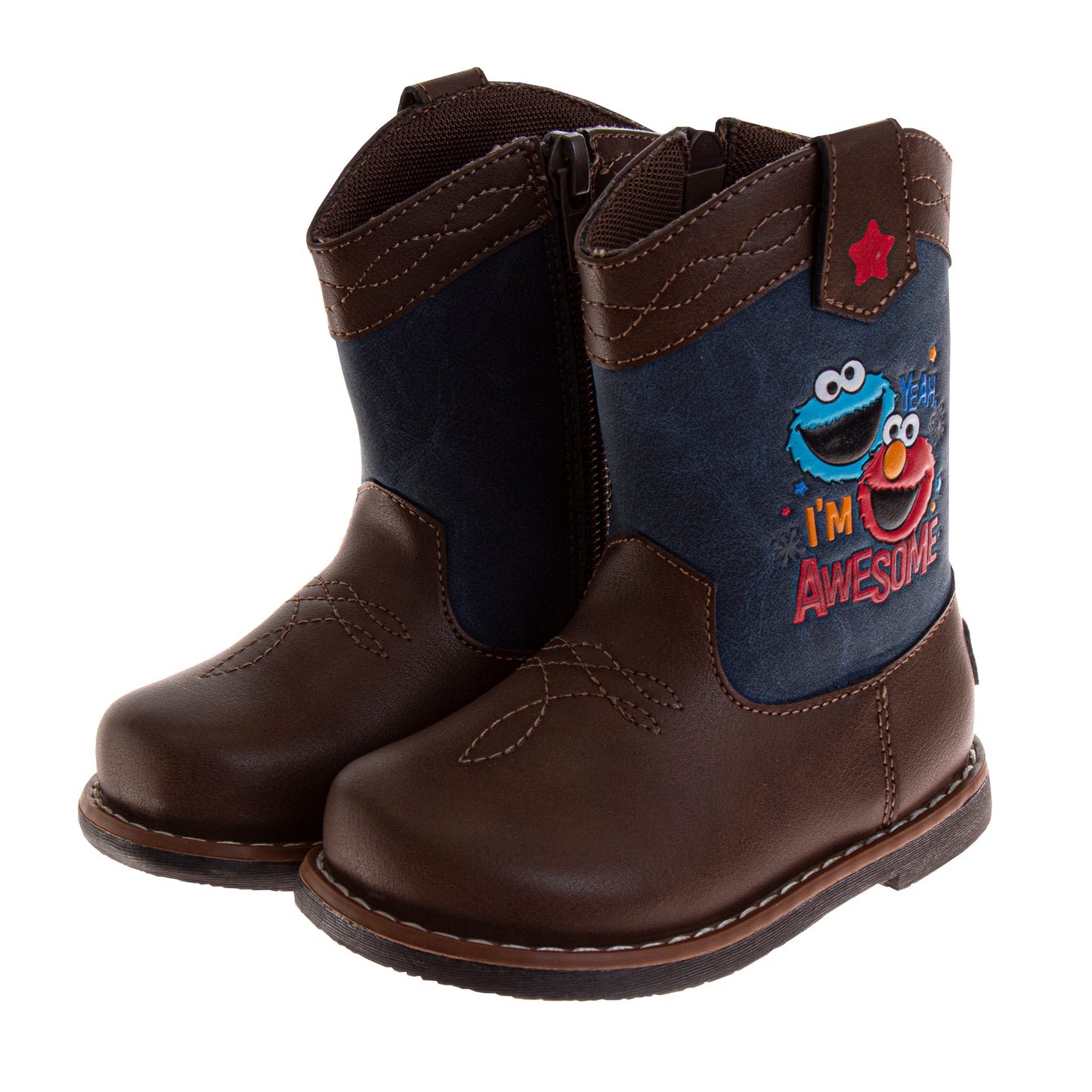 Sesame Street Elmo Infant Cowboy Boots Baby Western Pull-On Boots (Infant/Toddler)