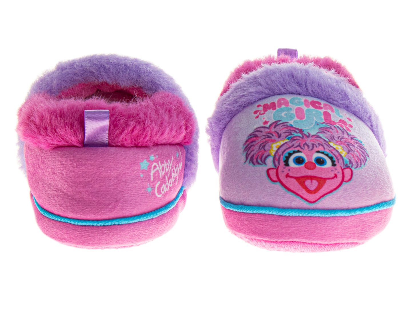 Sesame Street Abby Cadabby Kids' Slippers  Soft Comfortable Plush SlipOns (Toddler)