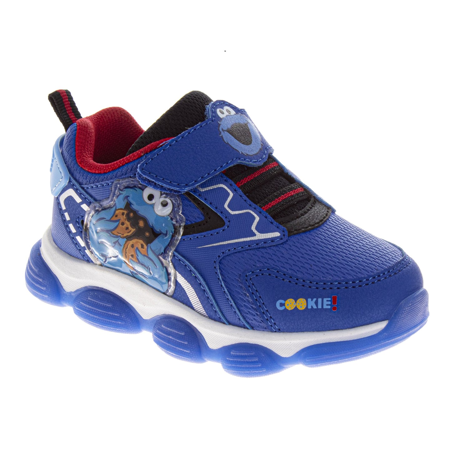 Sesame Street Boys' Cookie Monster Light Up Sneakers. (Toddler/Little Kids)