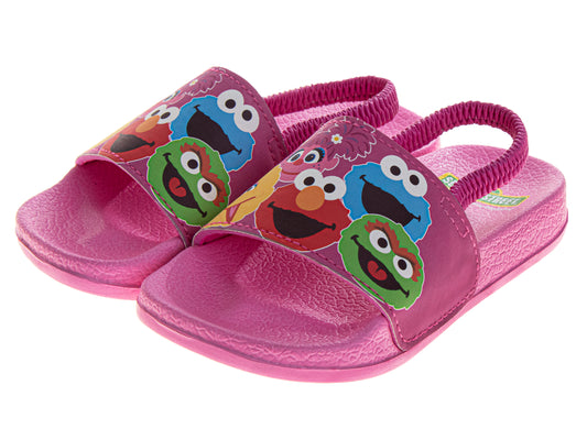 Sesame Street Sandals for Girls  Casual Comfortable Summer Adjustable (Toddler / Little Kid)