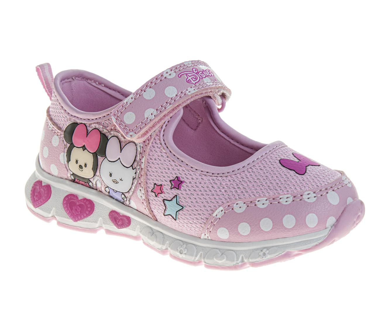 Disney Minnie Mouse & Daisy Girls' Toddler Tsum Tsum-Style Light-Up Mary Jane Sneakers