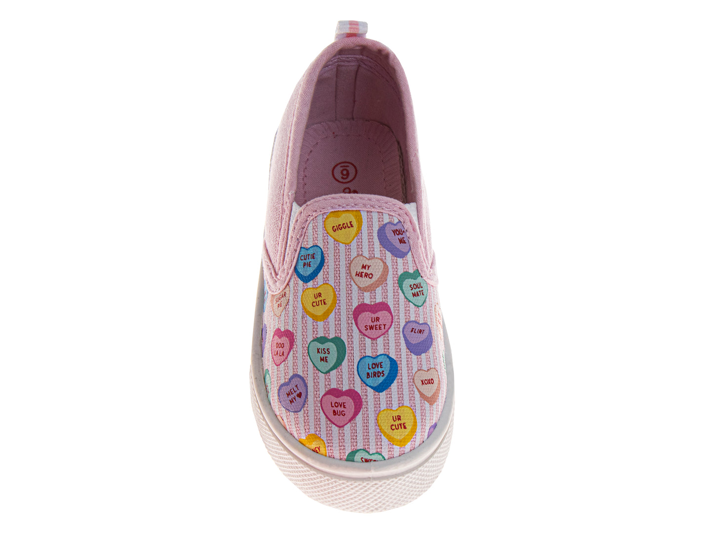 Sweethearts Conversation Hearts SlipOn Shoes Girls  Sweet Style Adorable Easy On/Off Casual Comfort NoLace Design (Toddler)