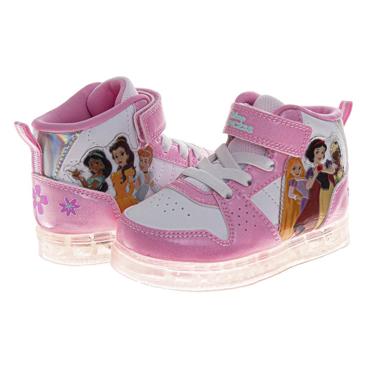 Disney Princess Belle, Cinderella, Jasmine Design Slip on Canvas Girls Casual Easy Wear Everyday Comfortable (Toddler / Little Kid)