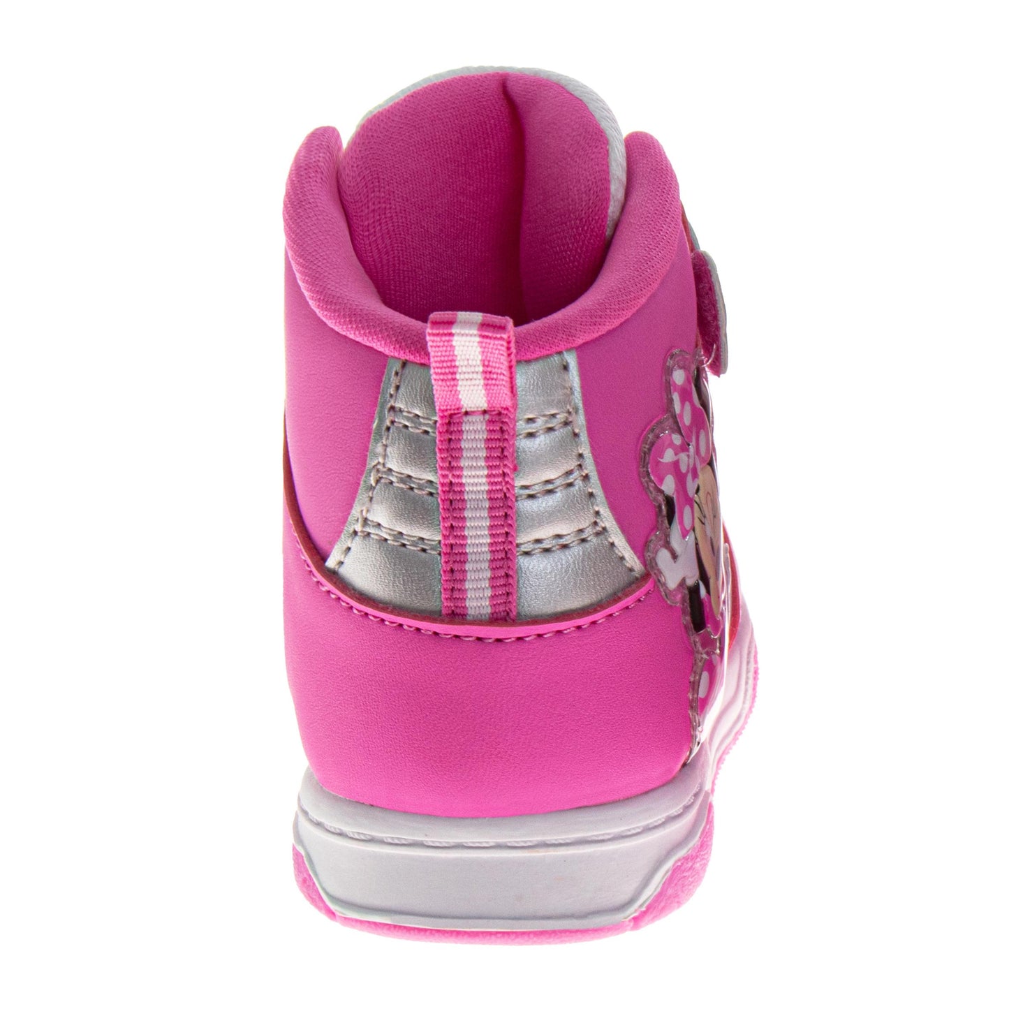 Minnie Mouse Girls High Top Sneakers Hook and Loop with Lace-Up (Little Kid)