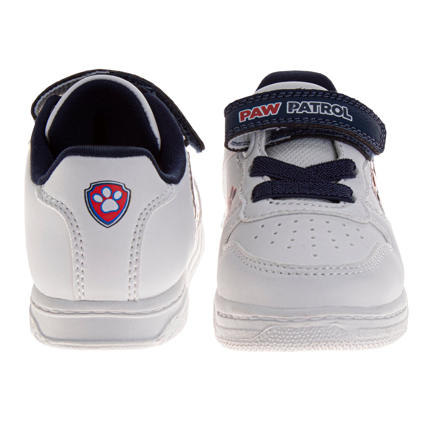 Nickelodeon Official Paw Patrol Chase & Marshall Sneakers Boys  White Rescue Team Athletic Running Velcro Closure Durable (Toddler / Little Kid)
