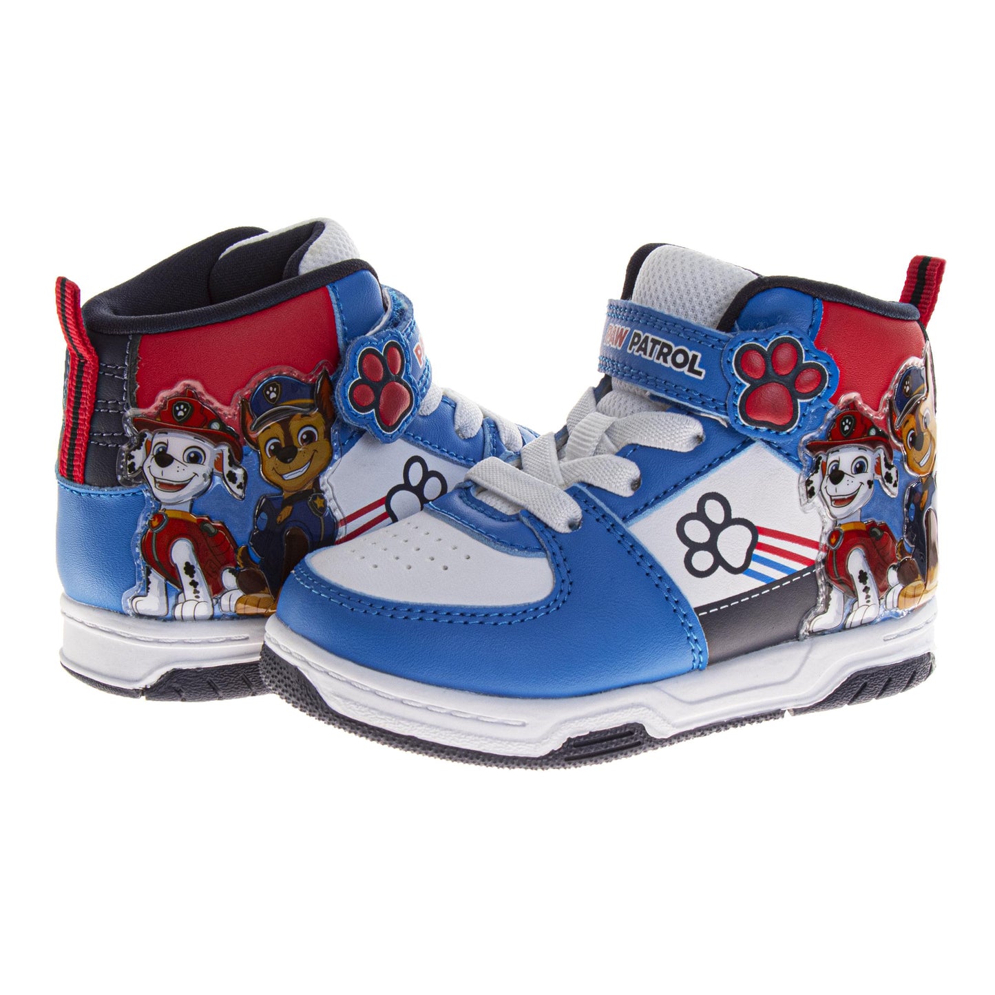 Paw Patrol Boys High Top Sneakers Hook and Loop with Lace-Up (Little Kid)