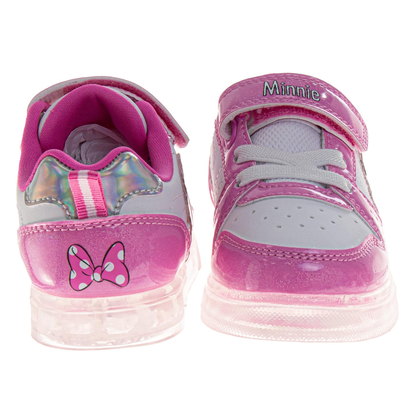 Disney Minnie Mouse Sneakers Girls  Polka Dot Casual Everyday Play Hook and Loop Durable (Toddler / Little Kid)