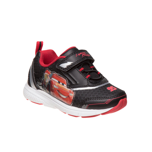 Disney Pixar Cars Sneakers Boys - Two Red Lights Flashing Athletic High-Traction Fast (Toddler – Little Kid)