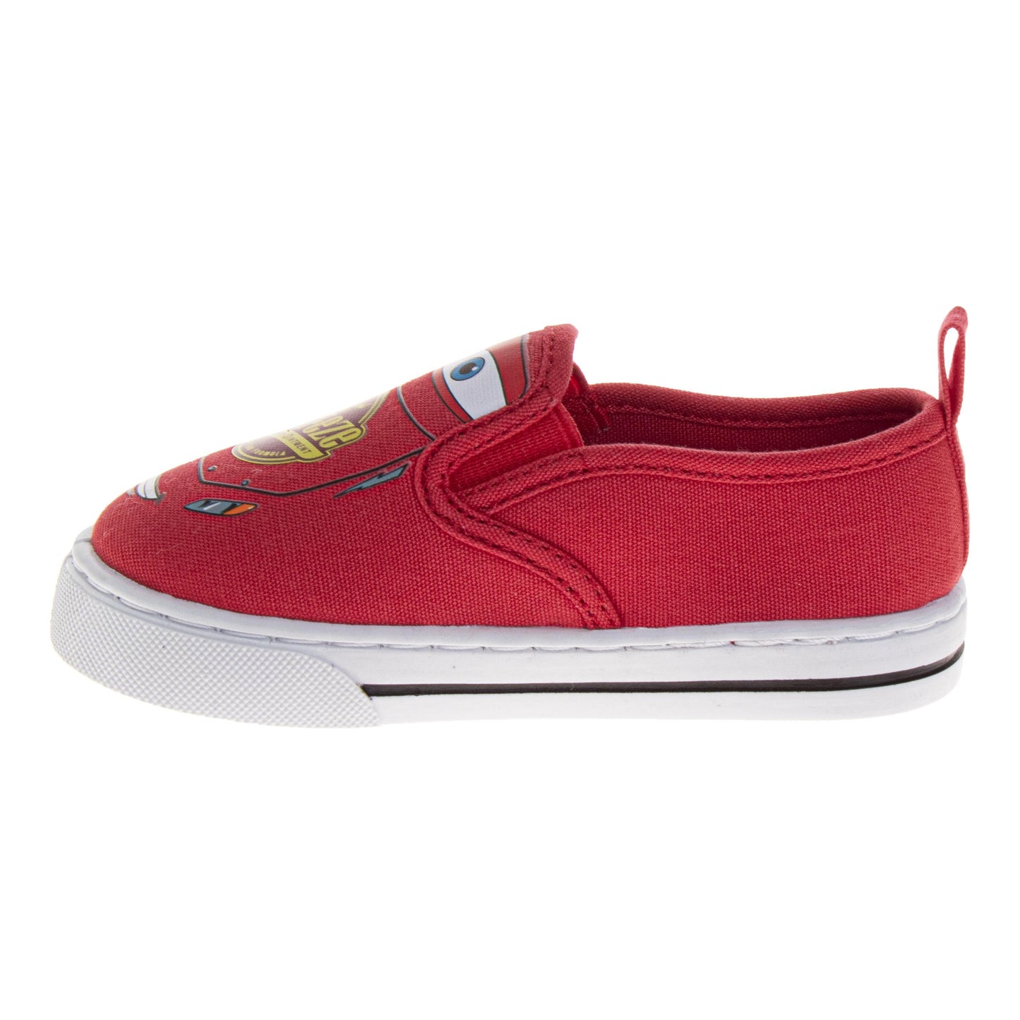 Disney Pixar Cars Boys Mismatched Slip-On Canvas Sneakers Featuring Lightning McQueen (Little Kid)