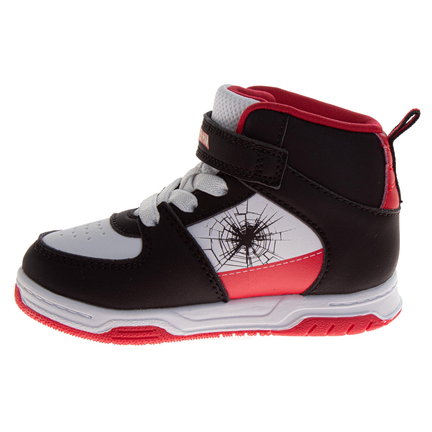 Spider-Man Boys High Top Sneakers Hook and Loop with Lace-Up (Little Kid)