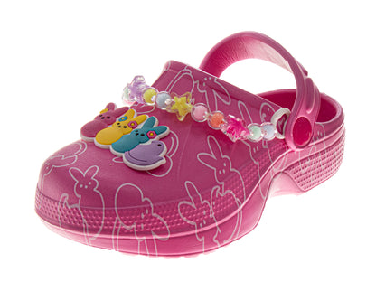 Peeps Girls'Clogs - Lightweight Comfort Casual Dual Size (Little Kids/ Big Kids)