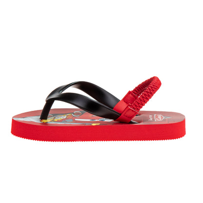 Cars Flip Flops Boys'  Back Strap Lightning McQueen Summer Ready Water Friendly Easy SlipOn (Toddler / Little Kid)