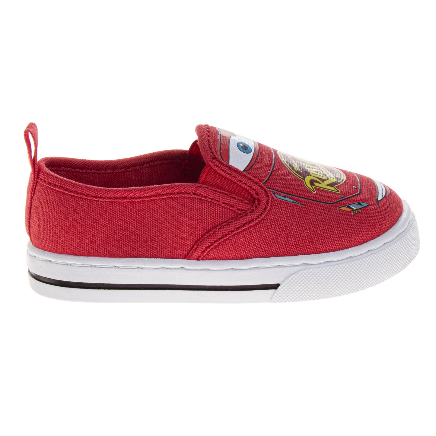 Disney Pixar Cars Boys Mismatched Slip-On Canvas Sneakers Featuring Lightning McQueen (Little Kid)
