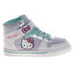 Hello Kitty Girls High Top Sneakers Hook and Loop with Lace-Up (Big Kid)