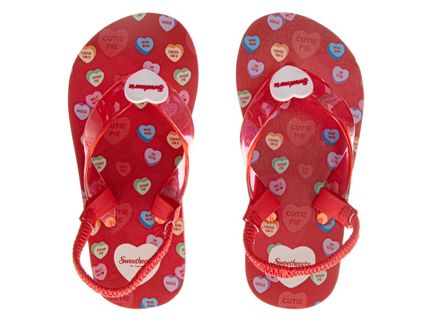 Sweet Heart Toddler Flip Flops Slip-On Beach, Pool Sandals with Strap Slip-Resistant (Sizes 6–11 Toddler)