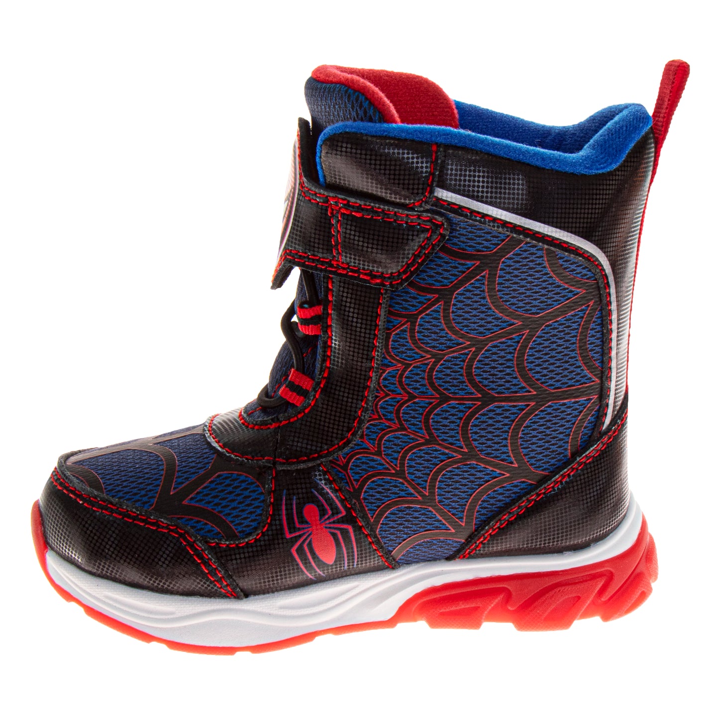 Marvel SpiderMan Snow Boots Boys  Hook & Loop Waterproof Warm Lined Durable Tread Built for Adventure (Toddler / Little Kid)