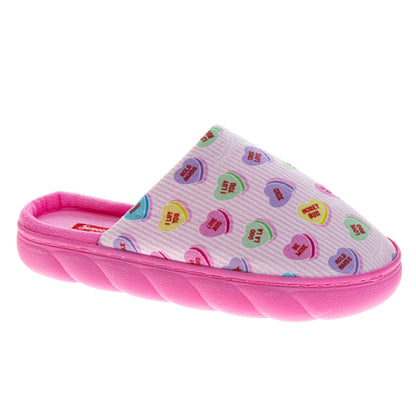 Sweethearts Ladies' Conversation Heart Comfort Slippers (Adults)