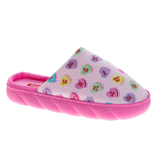 Sweethearts Ladies' Conversation Heart Comfort Slippers (Adults)
