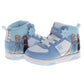 Frozen Girls Anna & Elsa High-Top Sneakers Hook and Loop with Lace-Up (Little Kid)