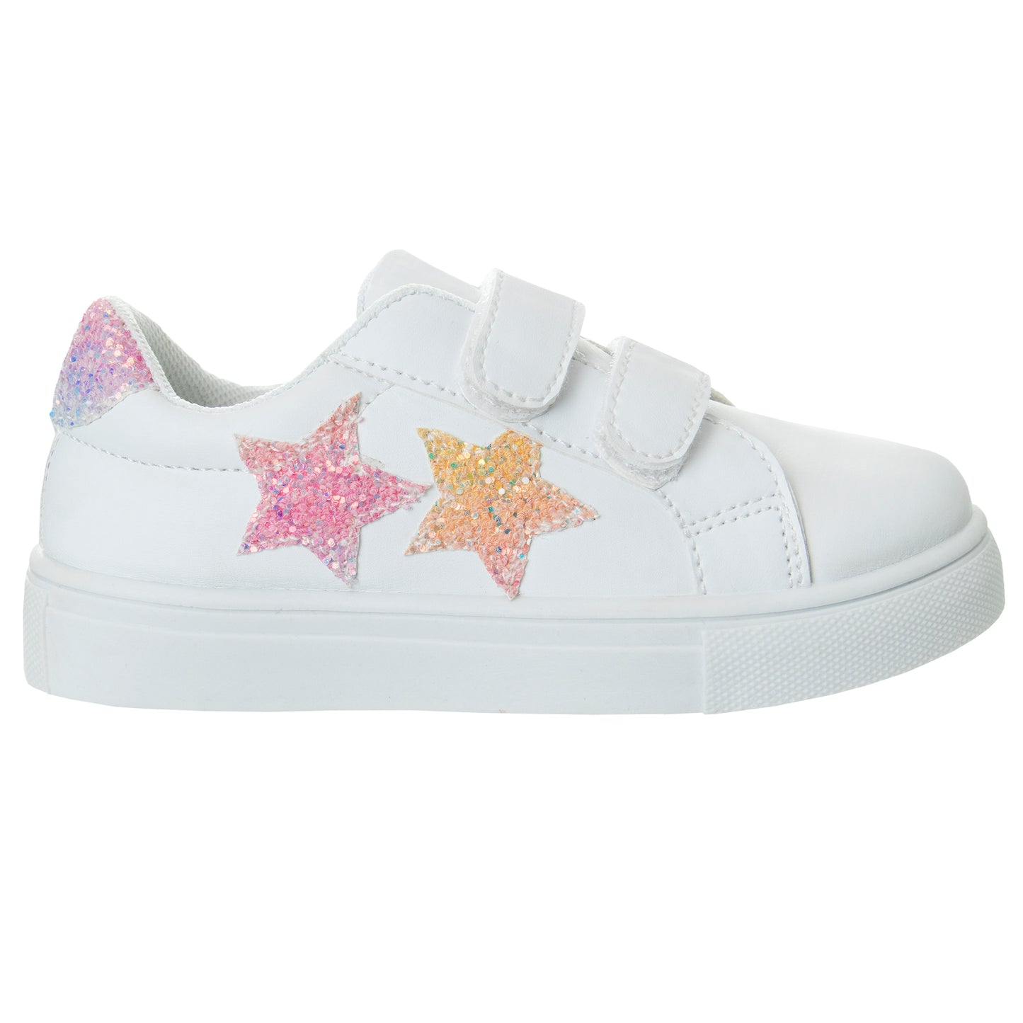 Kensie Girl Glittery Casual Sneakers Girls'  Easy Hook & Loop Stylish Everyday Wear Comfort Fit Fashionable (Little Kid / Toddler)
