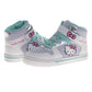 Hello Kitty Girls High Top Sneakers Hook and Loop with Lace-Up (Big Kid)